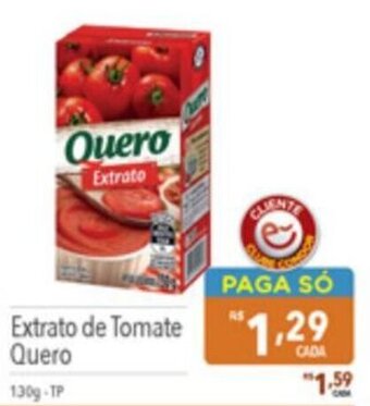 Supermercados Condor Extrato de Tomate Quero 130g tp oferta