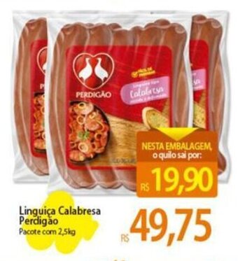 Atacadão Linguiça Calabresa Perdigão Pacote com 2,5kg oferta