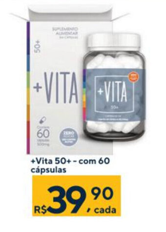 Drogaria Coop +Vita 50+ com 60 capsulas oferta