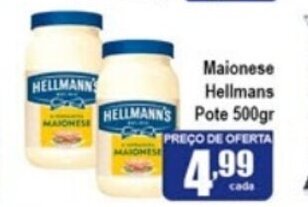 Higa's Supermercado Maionese Hellmann's Pote 500g oferta