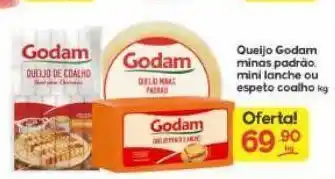 Supermercados Princesa Queijo godam minas padrão, mini lanche ou coalho kg oferta