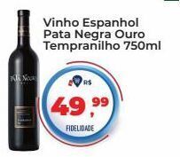 Vinho espanhol pata negra ouro tempranilho 750ml