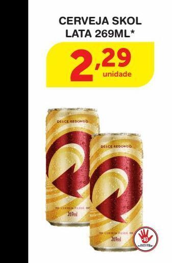 Roldão Cerveja skol 269ml oferta
