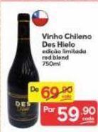 Supermercados Princesa Vinho chileno des hielo 750ml oferta