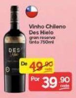 Supermercados Princesa Vinho chileno des hielo 750ml oferta