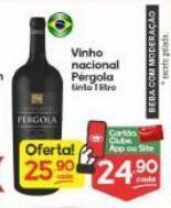 Supermercados Princesa Vinho nacional pérgola 1lt oferta