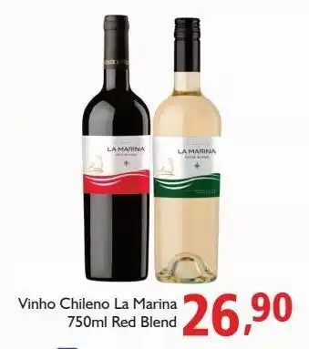 Supermercados ABC Vinho chileno la marina 750ml red blend oferta
