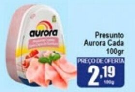 Higa's Supermercado Presunto Aurora Cada 100g oferta
