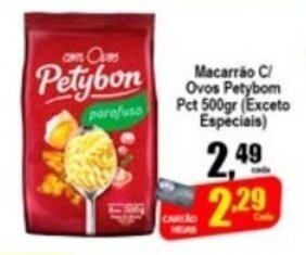 Higa's Supermercado Macarrao c/ Ovos Petybom Pct 500g oferta