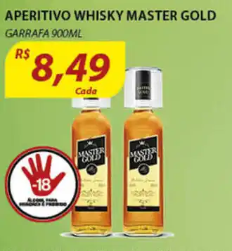 Aperitivo Whisky master Gold 900ml
