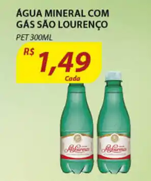 Assaí Atacadista Agua MIneral com gas Sao Lourence 300ml oferta