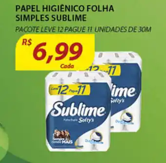 Assaí Atacadista Papel Higienico Folha Simples Sublime oferta