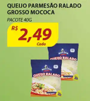 Assaí Atacadista Queijo Parmesao ralado Grosso Mococa 40g oferta
