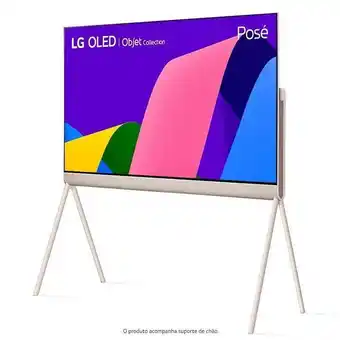 Pão de Açúcar Smart tv 4k lg oled 55´´ polegadas evo object posé com design 360°, suporte de chão e wi-fi - 55lx1qpsa oferta