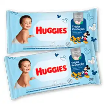 Rede Supermarket Lenço umedecido huggies tripla proteção com 88 unidades oferta