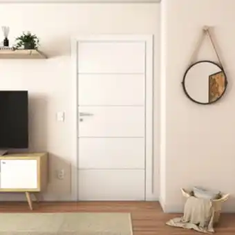 Leroy Merlin Porta com batente 13 a 17cm de giro sarrafeada lucerna plus laca branco direito ou esquerdo 2,10x0,80m ipumirim oferta