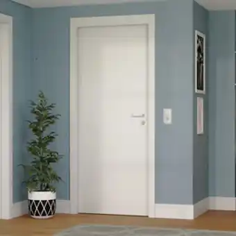 Leroy Merlin Porta com batente de giro 12 a 19cm sarrafaeada lisa lacca touch bianco lado direito ou esquerdo 2,10x0,80m vivace plus oferta