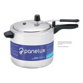 Panela de pressão panelux 7 litros polida