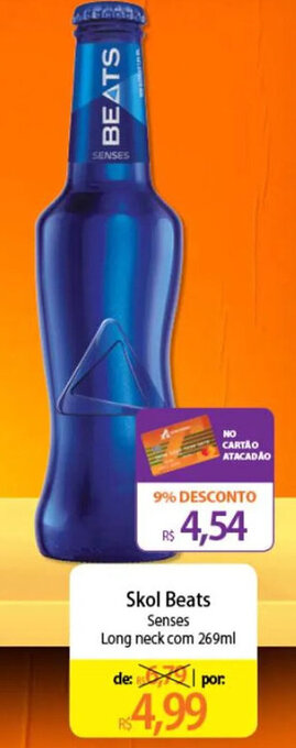 Atacadão Skol Beats Senses Long neck com 269ml oferta
