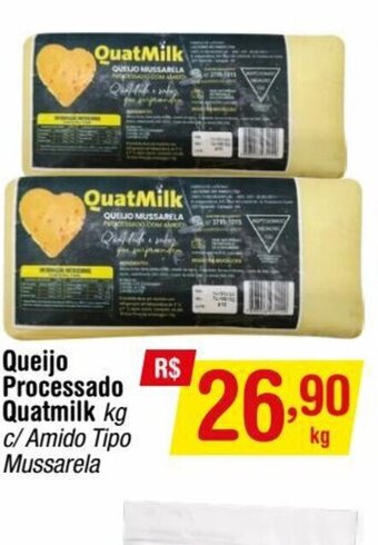 Fort Atacadista Queijo Processado Quatmilk kg c/Amido Tipo Mussarela oferta