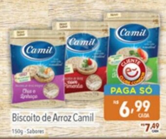 Supermercados Condor Biscoito de Arroz Camil 150g Sabores oferta