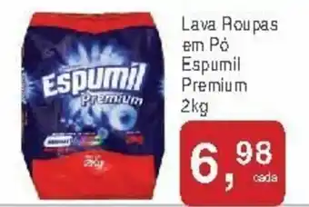 Mineirão Atacarejo Lava roupas em po Espumil Premium 2kg oferta