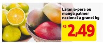 Mercado Extra laranja pera ou manga palmer nacional a granel 1kg oferta
