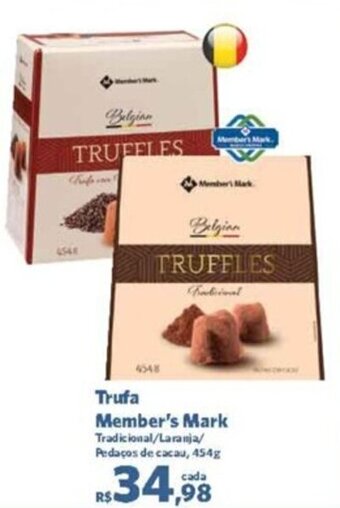 Sam's Club Trufa Member's Mark Tradicional/Laranja/ Pedaços de cacau, 454g oferta