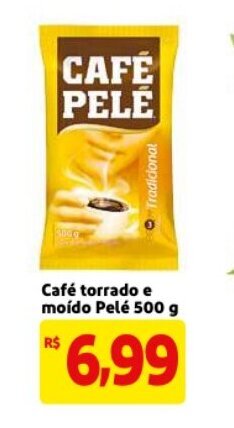Mercado Extra Cafe torrado e moido Pele 500g oferta