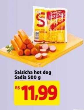 Mercado Extra Salsicha Hot Dog Sadia 500g oferta