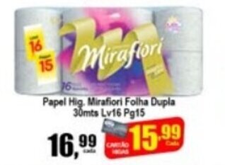 Higa's Supermercado Papel Hig. Miraflori Folha Dupla Lv 16 pg 15 oferta