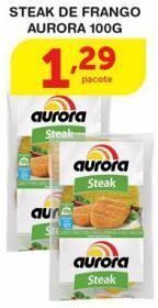Roldão Steak de frango aurora 100g oferta
