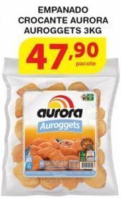 Roldão Empanado crocante aurora auroggets 3kg oferta