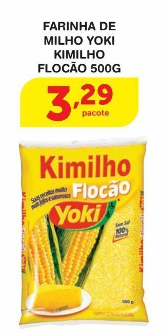 Roldão Farinha de milho yoki kimilho flocão 500g oferta