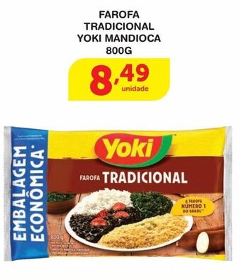 Roldão Farofa tradicional yoki mandioca 800g oferta