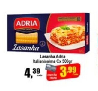 Higa's Supermercado Lasanha Adria Italianissima 500g oferta