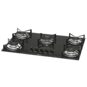 Fogão cooktop fischer 5 bocas mesa de vidro bivolt