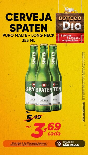 Dia CERVEJA SPATEN PURO MALTE - LONG NECK 355ML oferta