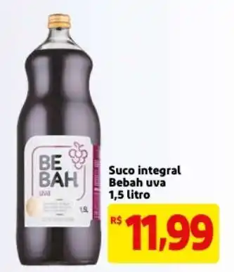 Mercado Extra Suco Integral Bebah uva 1.5L oferta