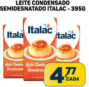 Dom Atacadista LEITE CONDENSADO SEMIDESNATADO ITALAC-395G oferta