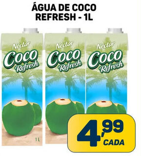 Dom Atacadista ÁGUA DE COCO REFRESH - 1L oferta