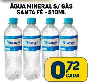 Dom Atacadista ÁGUA MINERAL S/ GÁS SANTA FÉ - 510ML oferta