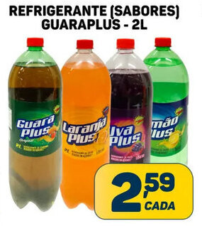 Dom Atacadista REFRIGERANTE (SABORES) GUARAPLUS - 2L oferta