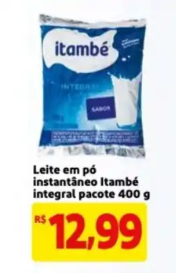 Mercado Extra Leite em po instantaneo Itambe integral pacote 400g oferta