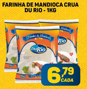 Dom Atacadista FARINHA DE MANDIOCA CRUA DU RIO-1KG oferta