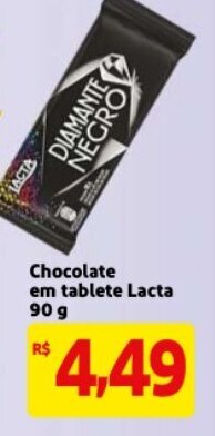 Mercado Extra Chocolate em tablete Lacta 90g oferta