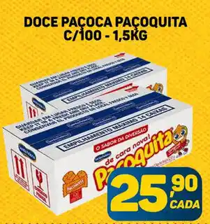 Dom Atacadista DOCE PAÇOCA PAÇOQUITA C/100-1,5KG oferta