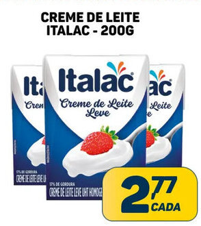 Dom Atacadista CREME DE LEITE ITALAC-200G oferta