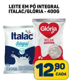 Dom Atacadista LEITE EM PÓ INTEGRAL ITALAC/GLÓRIA - 400G oferta