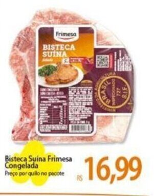 Atacadão Bisteca Suína Frimesa Congelada Preço por quilo no pacote oferta